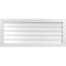 Ekena Millwork Vertical Surface Mount PVC Gable Vnt: Non-Functional, w/2"W x 1-1/2"H, Brickmould Frame, 42"W x 18"H GVPVE42X1802SN - alternate 1